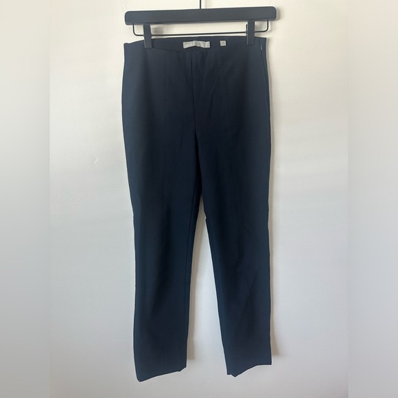 VINCE Stitch Front Seam Ponte Cropped Legging/Pant Size XS in Coastal Blue Navy - Picture 4 of 9